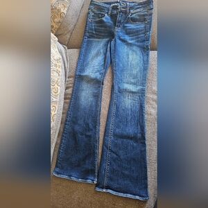 American Eagle Outfitters Flare Dark Blue Jeans